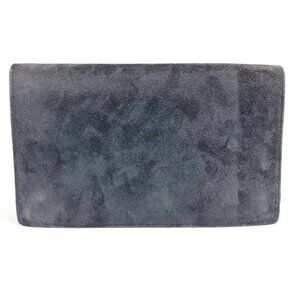 HERMES vintage flap Clutch bag pouch Doblis Navy